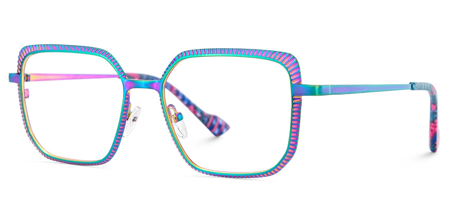 Vintage Metal Frame Glasses in Iridescent Color3