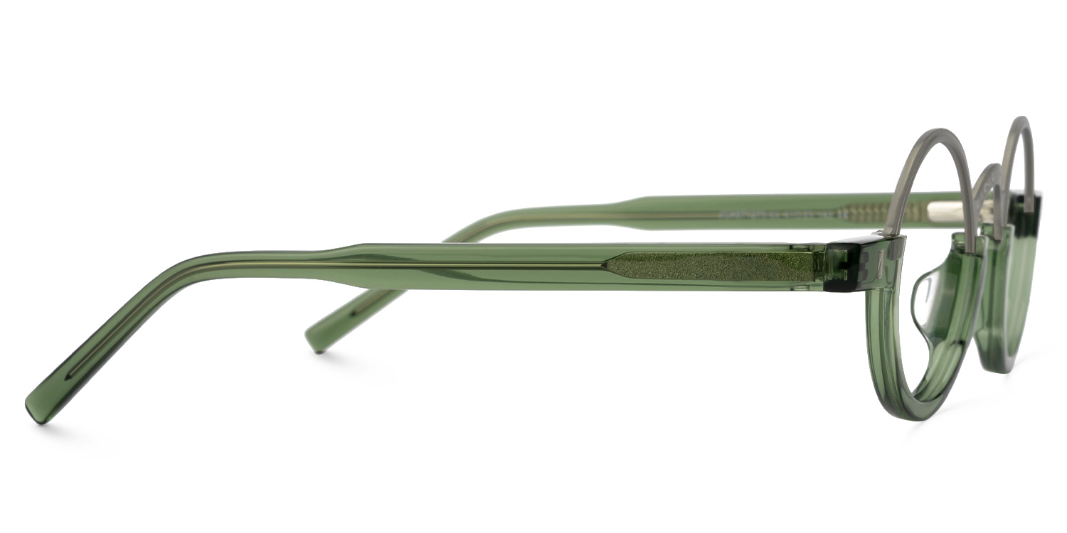 Lumy Round Green Glasses2