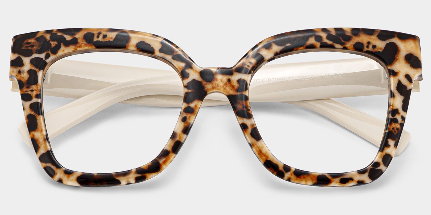 Malcolm Large Havana Glasses Frames With White Arms | ZEELOOL UK1