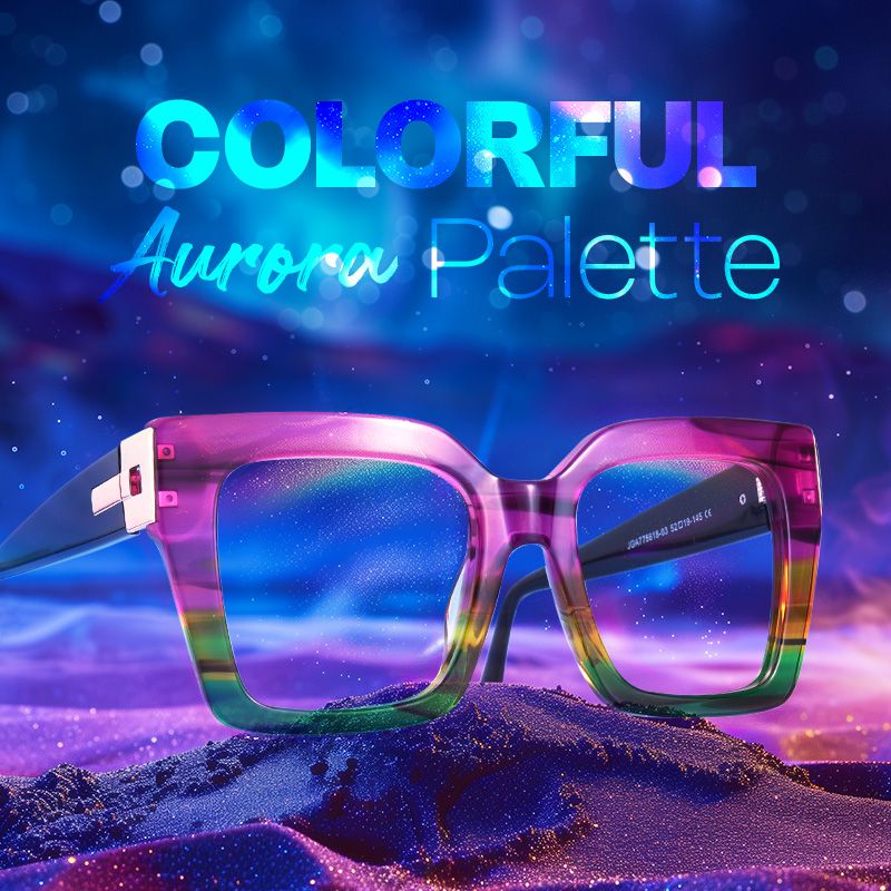 Josiah Color Aurora Designer Glasses and Square Frames5
