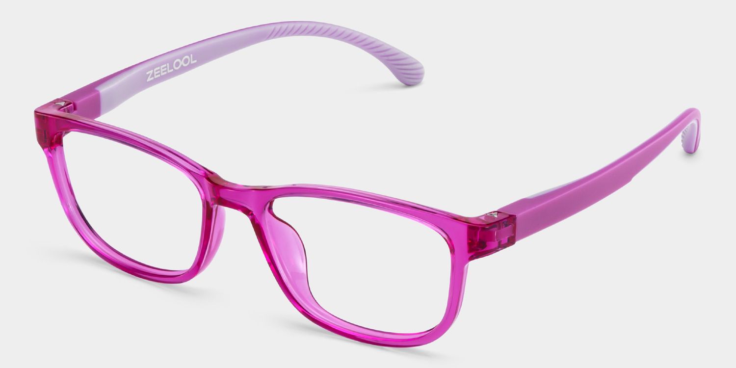 Robin Rectangle Pink Frame Eyeglasses for Pre-tweens2