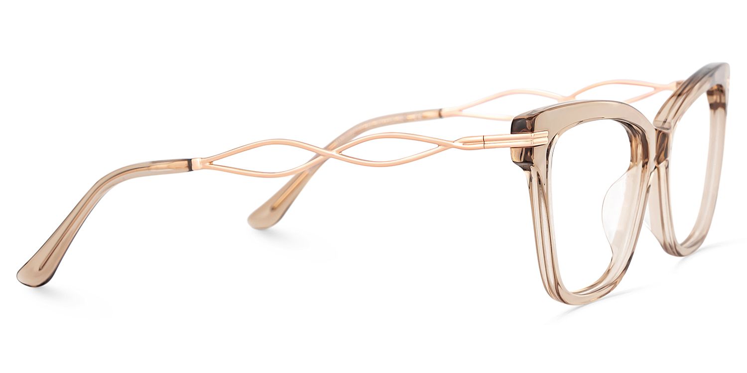 Mason Eyeglasses in Cat Eye Beige Frame | ZEELOOL UK5