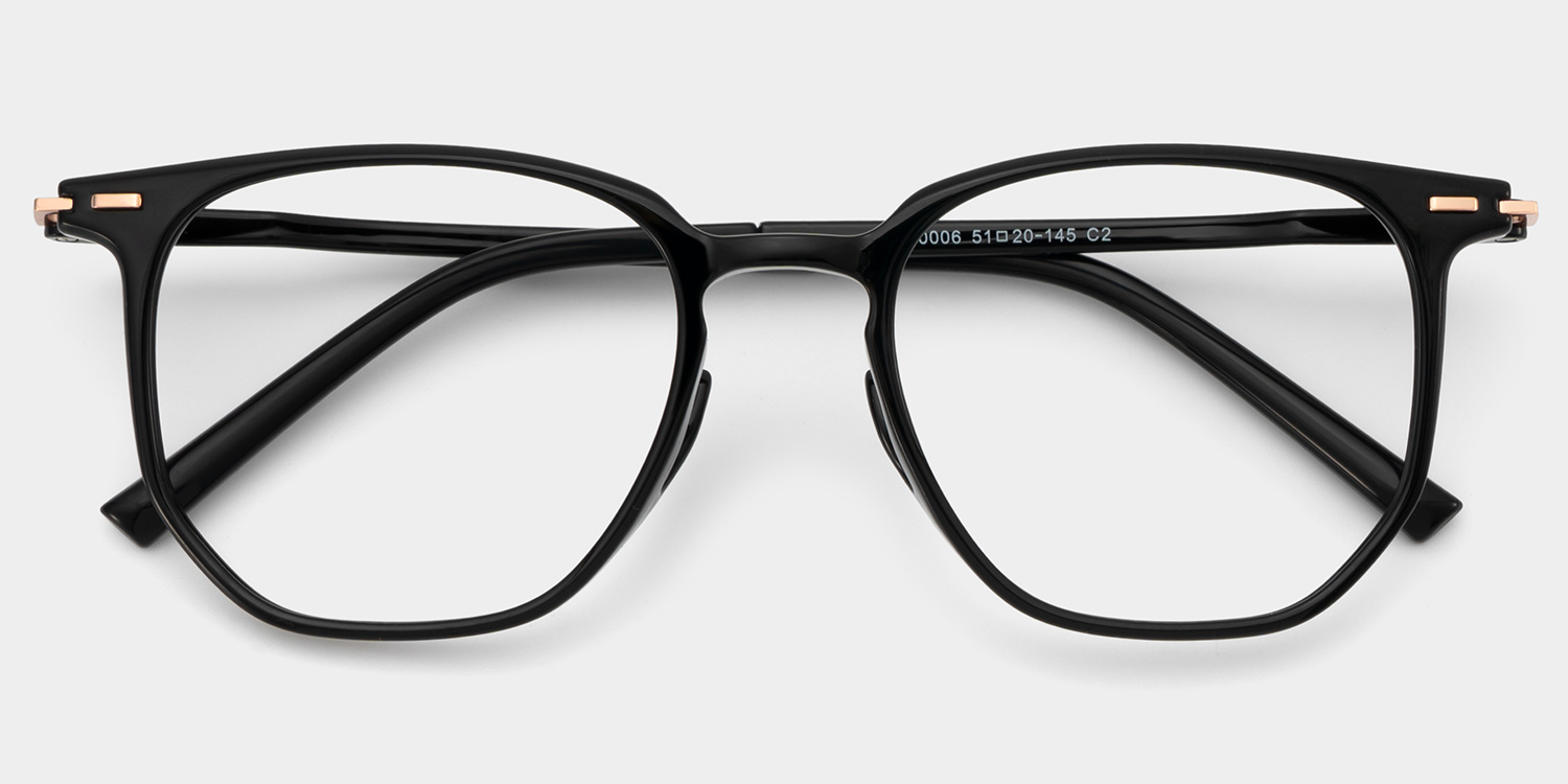 Isla Geometric Black Glasses1