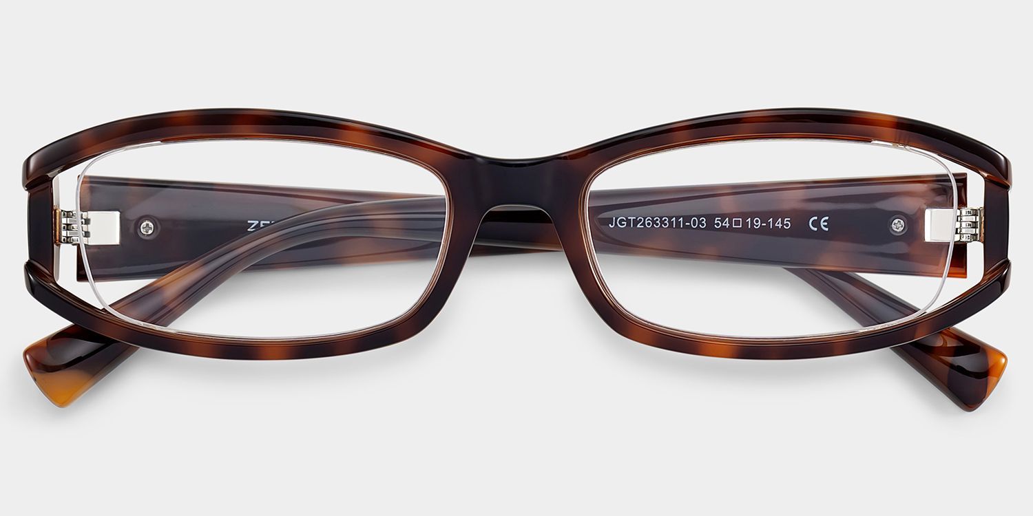 Willow Brown Tortoise Rectangle Glasses for Women | ZEELOOL2