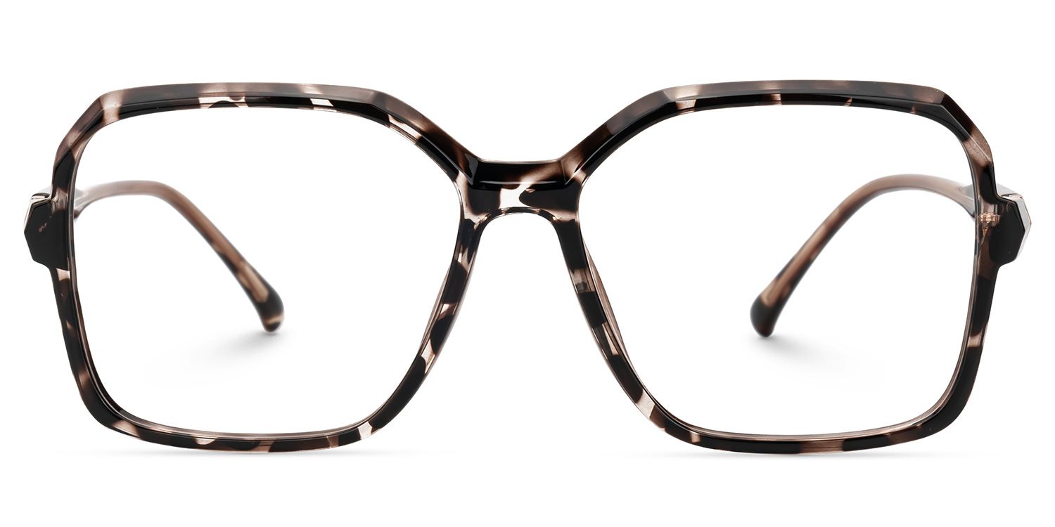 Wasmer Acetate Geometric Tortoise Frame Glasses | ZEELOOL UK0