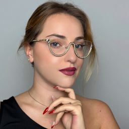 Sparkle Gold Cat eye Glasses10