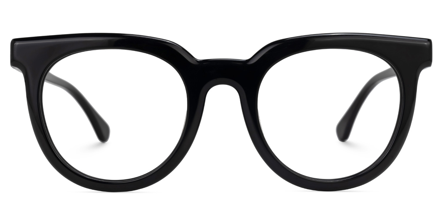 Shabien Round Black Glasses0
