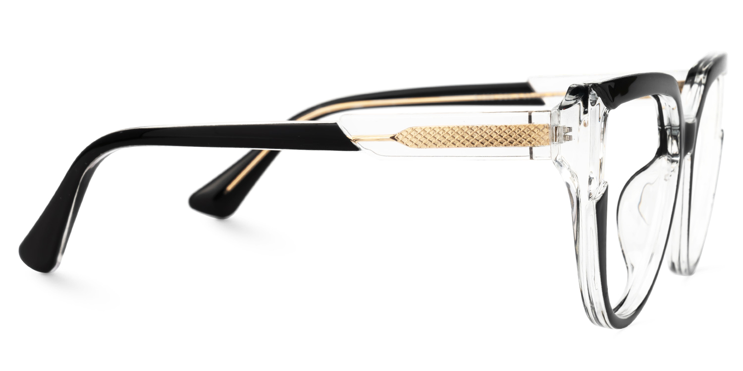 Cateye Damary Black-Crystal Glasses on sale -Zeelool Glasses2