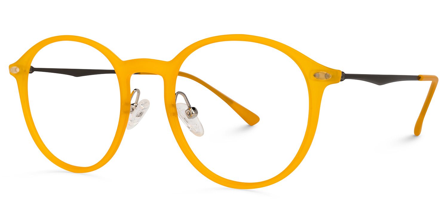 Dolores Round Yellow Glasses | ZEELOOL UK1
