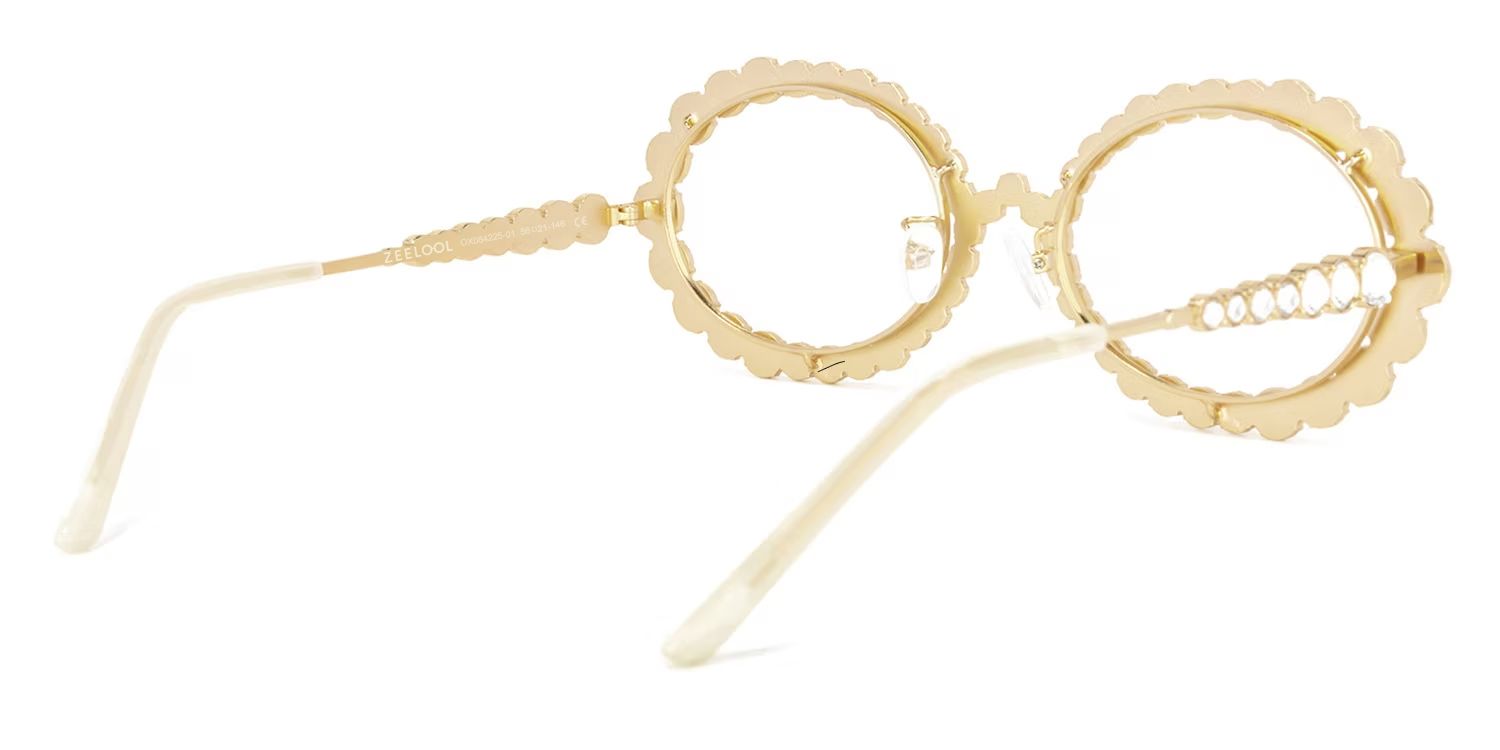 Luheiden Oval Gold Glasses | ZEELOOL UK4