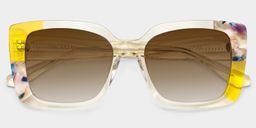 Palma Square Yellow Sunglasses1