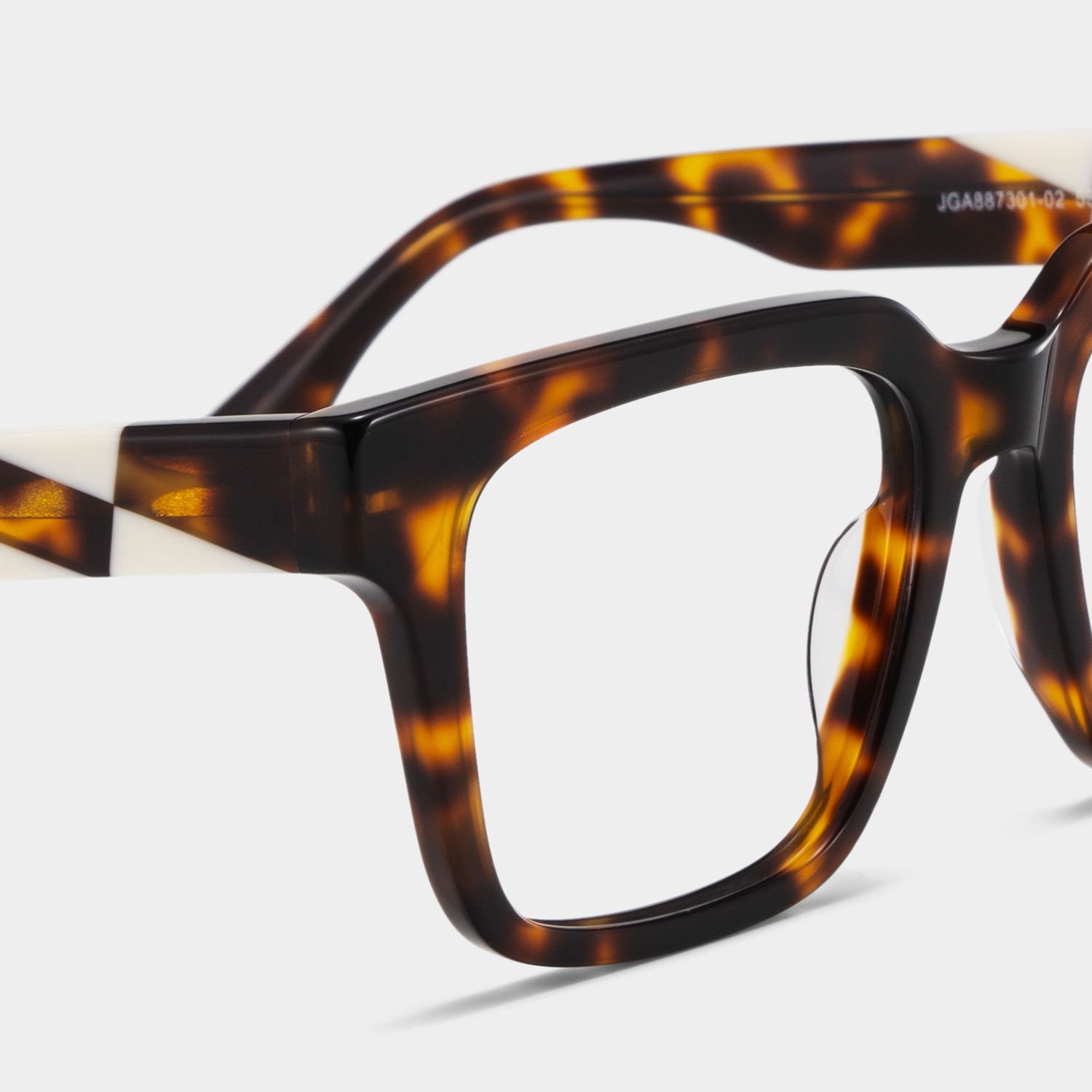 Harriet Square Tortoise Frame Eyeglasses for Man| ZEELOOL UK5