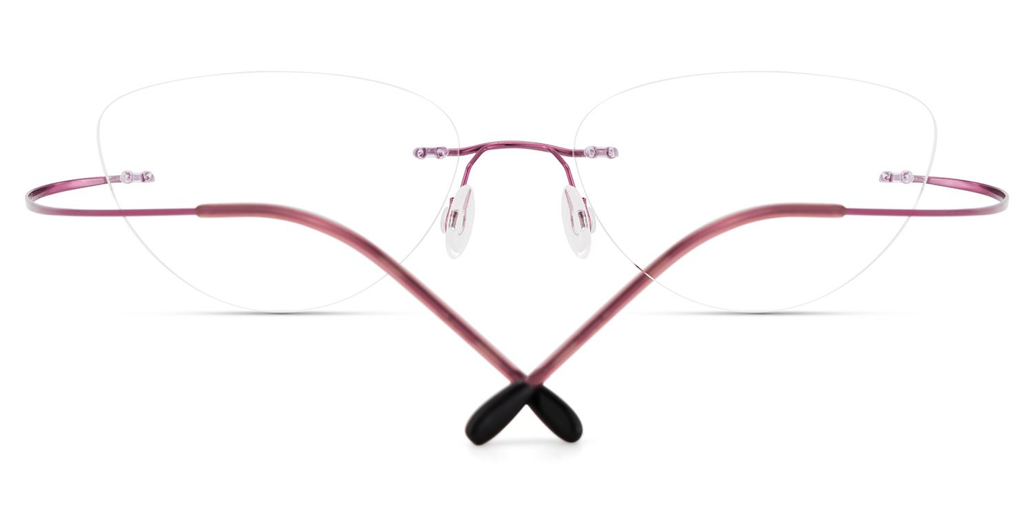 Evelyn Cat Eye Pink Glasses | ZEELOOL UK4