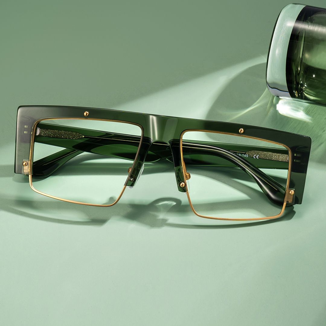 Maldonado Men's Green Glasses With Rectangle Shape | ZEELOOL UK0