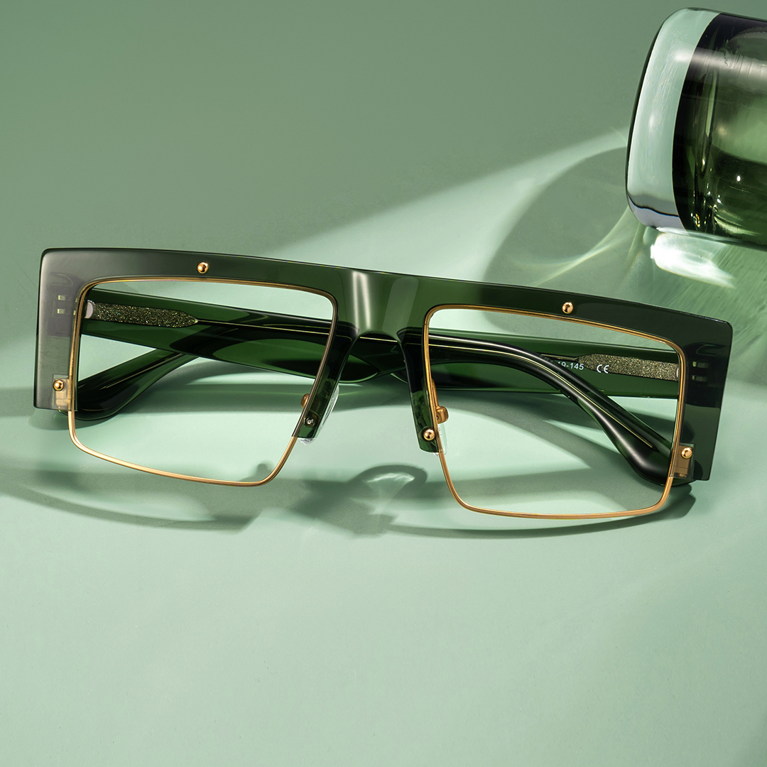 Maldonado Men's Green Glasses With Rectangle Shape | ZEELOOL UK0