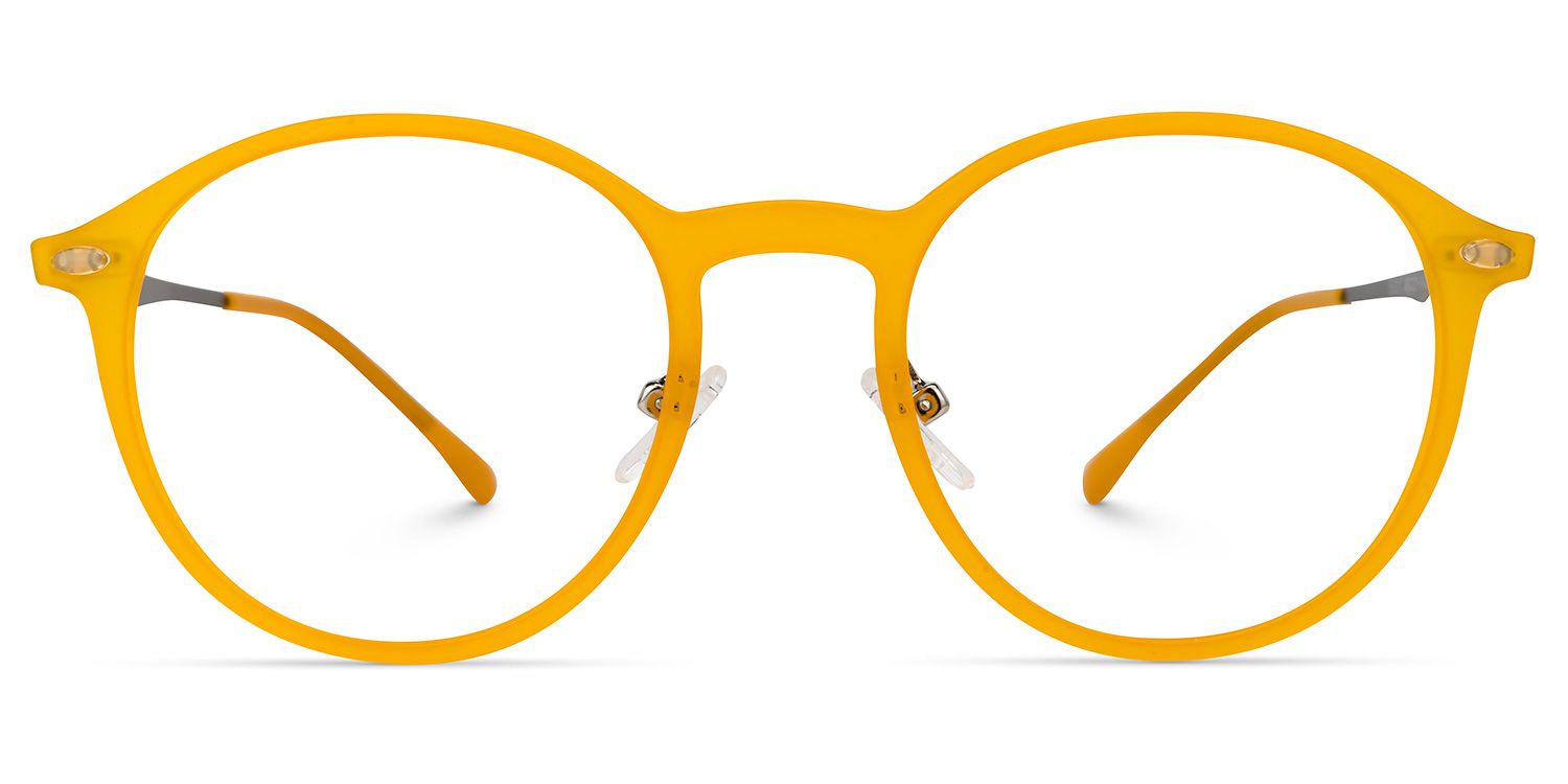 Dolores Round Yellow Glasses | ZEELOOL UK0