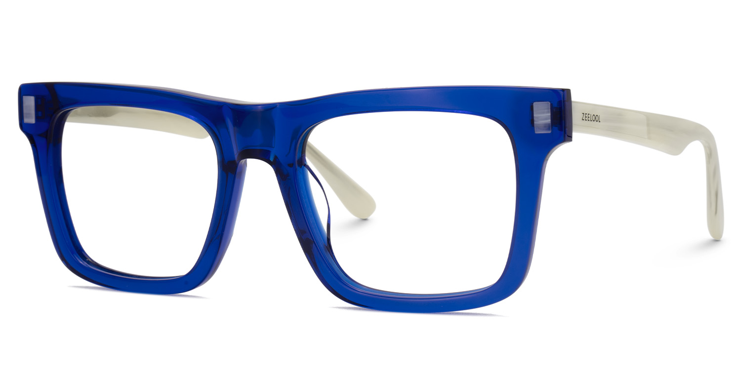 Matthews Square Blue Glasses4
