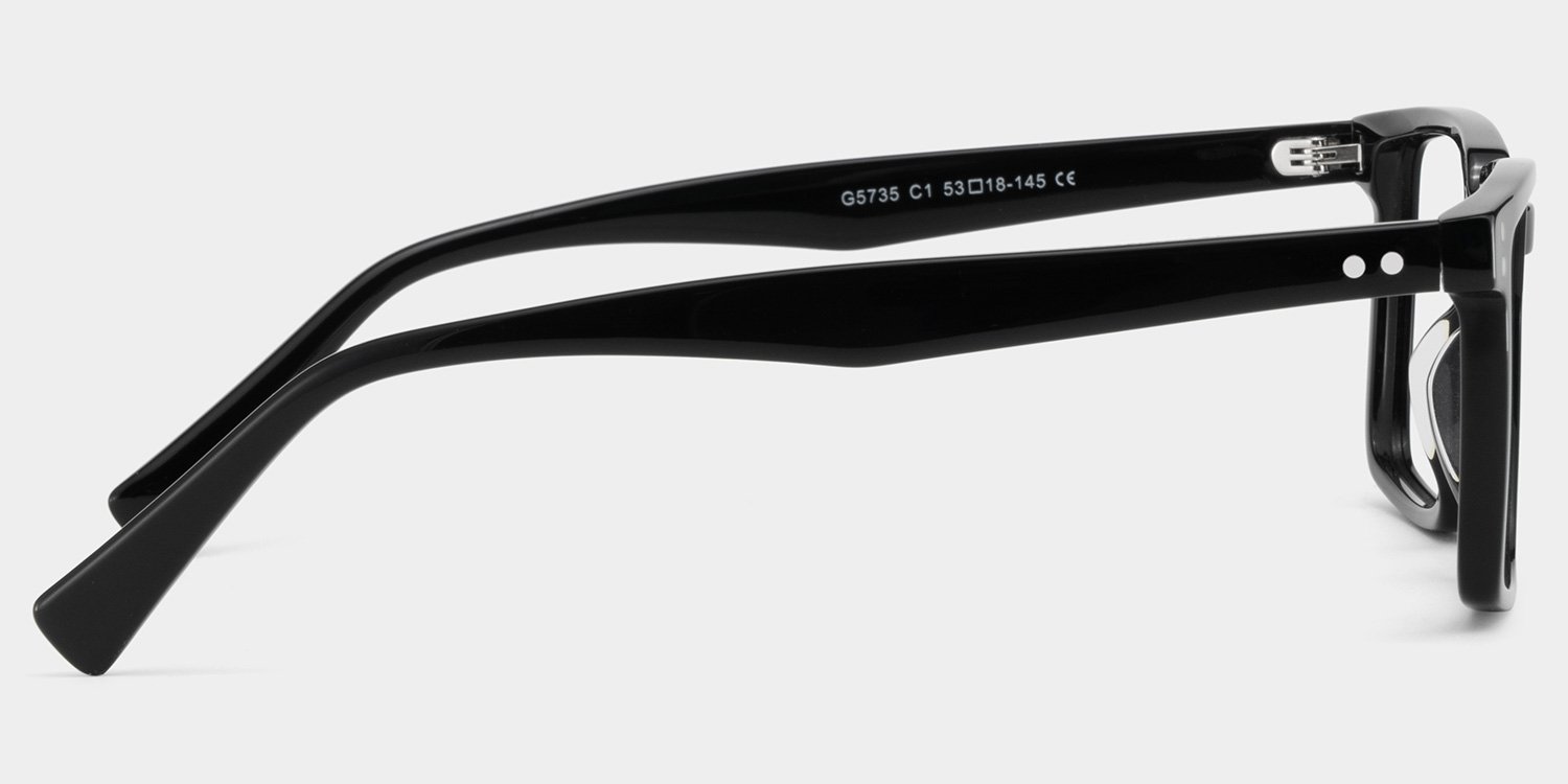 Griffin Rectangle Black Glasses3