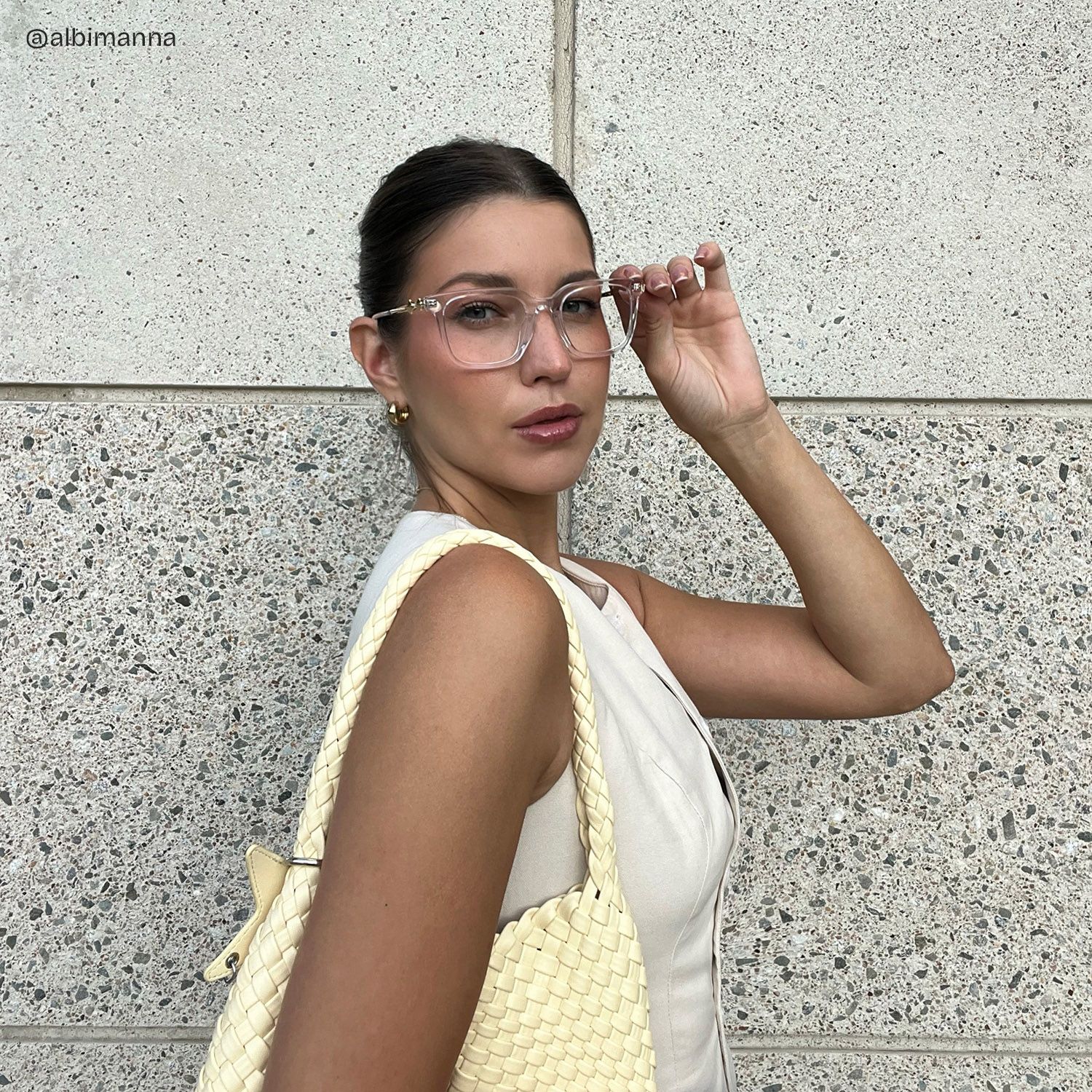 Reese clear glasses with gold rims Online | ZEELOOL6