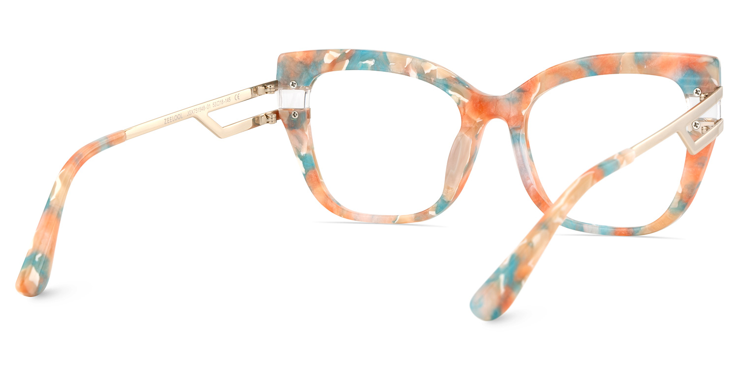 Kieran Eyeglasses in Rectangle Multicolor Frame | ZEELOOL UK5
