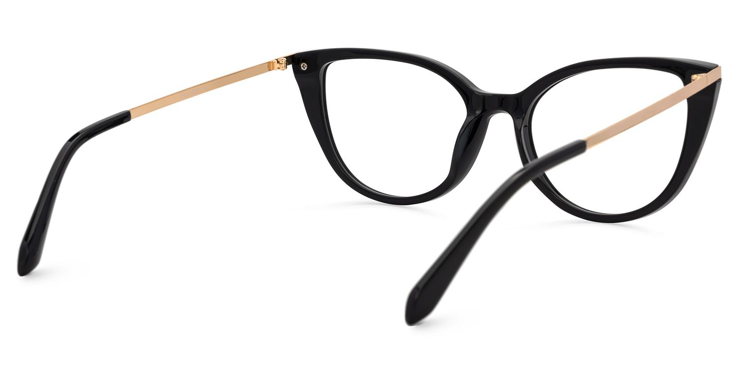 Pearce Black Eyeglasses with Cat-eye Shape Frame3