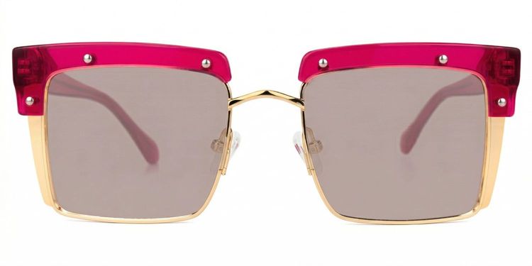 Kiana Bright-Pink Square Sunglasses