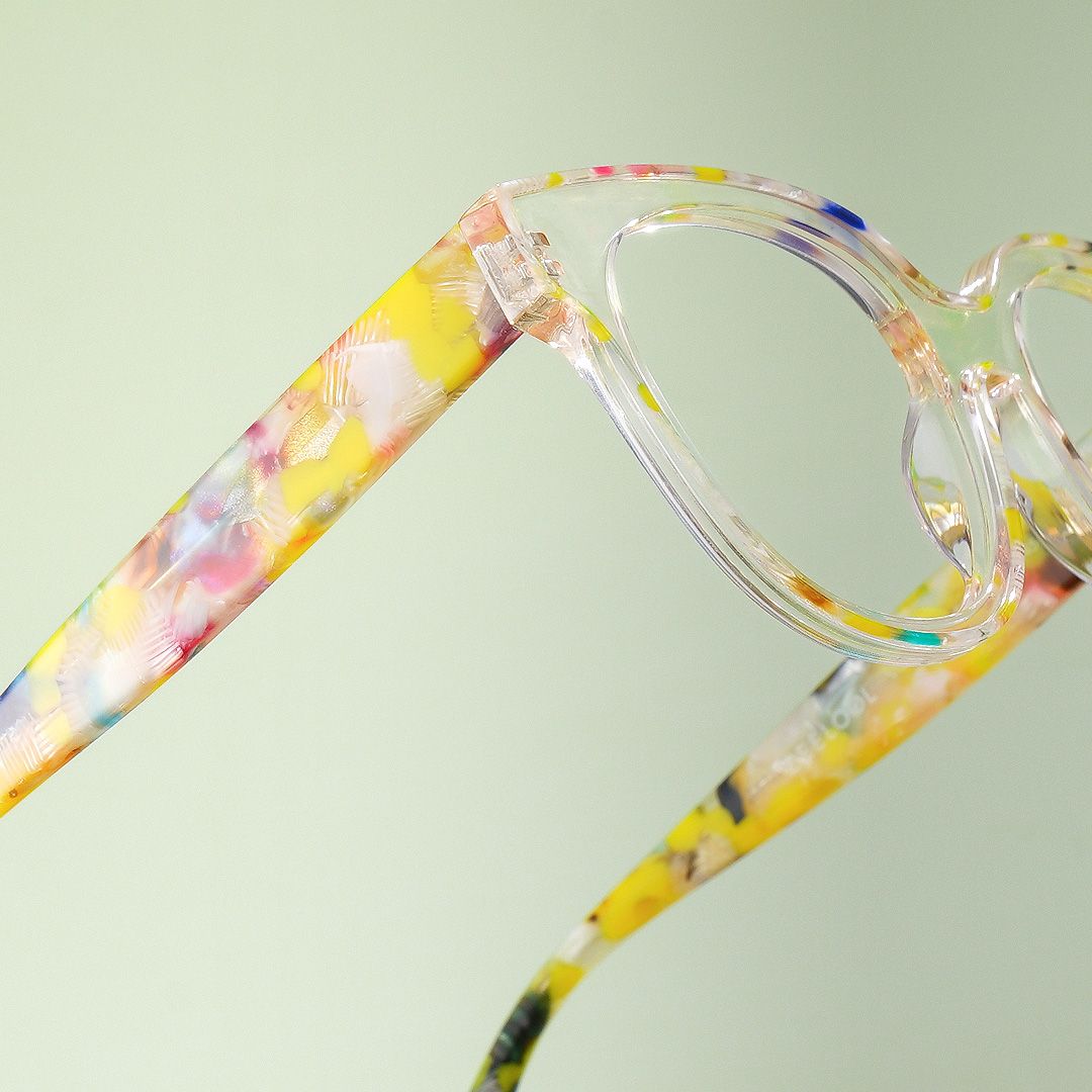 Jett Acetate Yellow Frame Glasses with Square Shape | ZEELOOL UK9