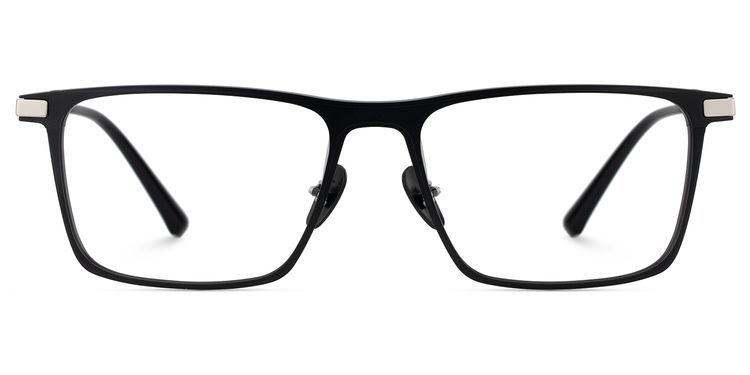 Lincoln Rectangle Black Glasses