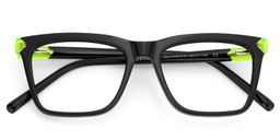 Denver Rectangle Black Glasses2