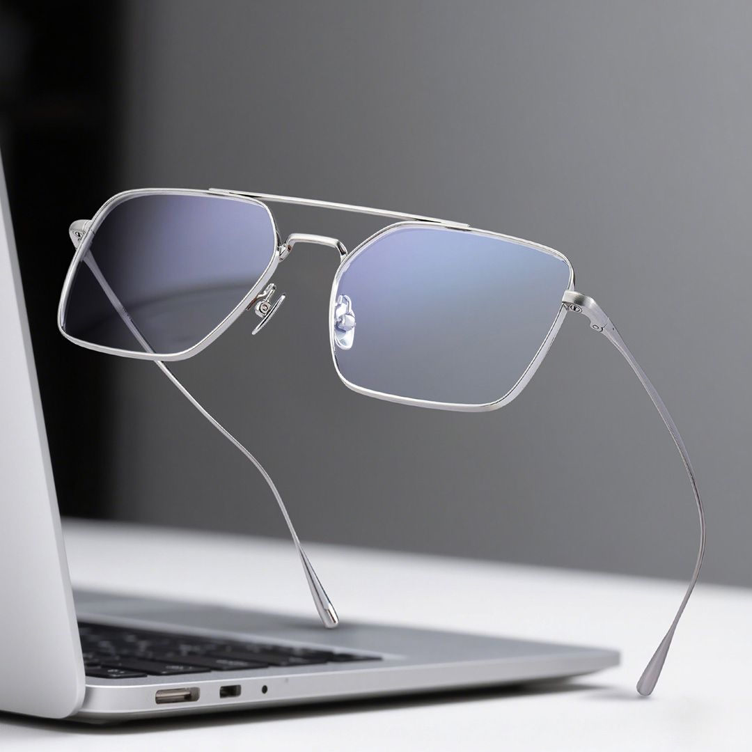 Jensen Eyeglasses in Aviator Sliver Frame | ZEELOOL UK1