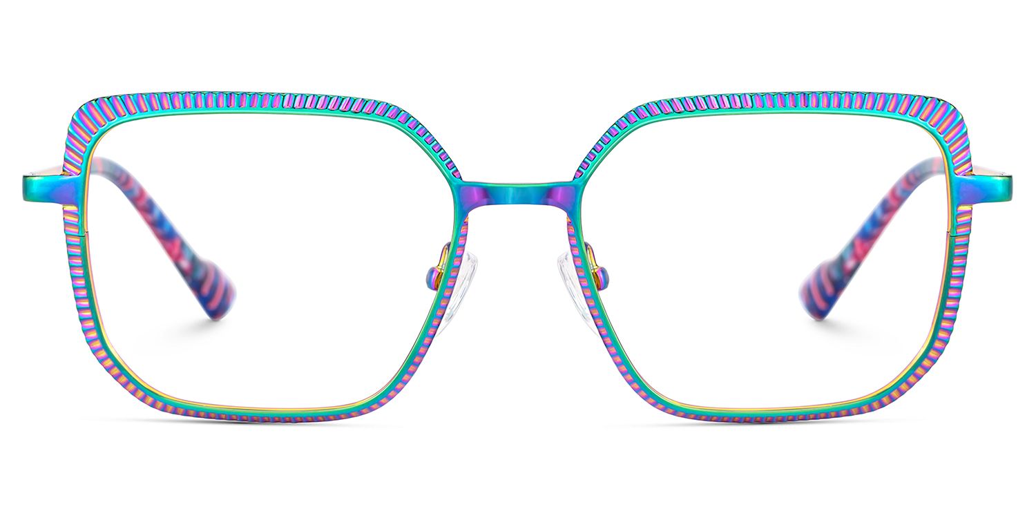 Vintage Metal Frame Glasses in Iridescent Color1