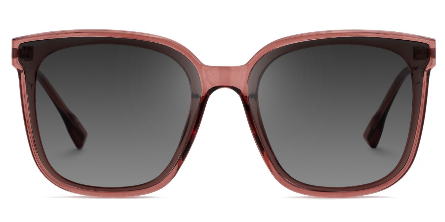 Tammie - Square Red Frame Sunglasses0