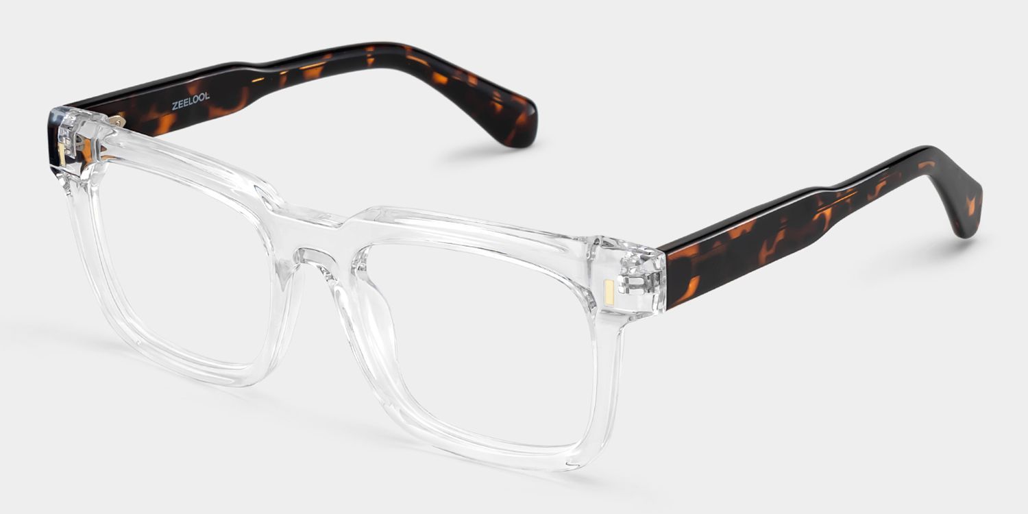 Connor transparent full rim rectangle eyeglasses Online | ZEELOOL3