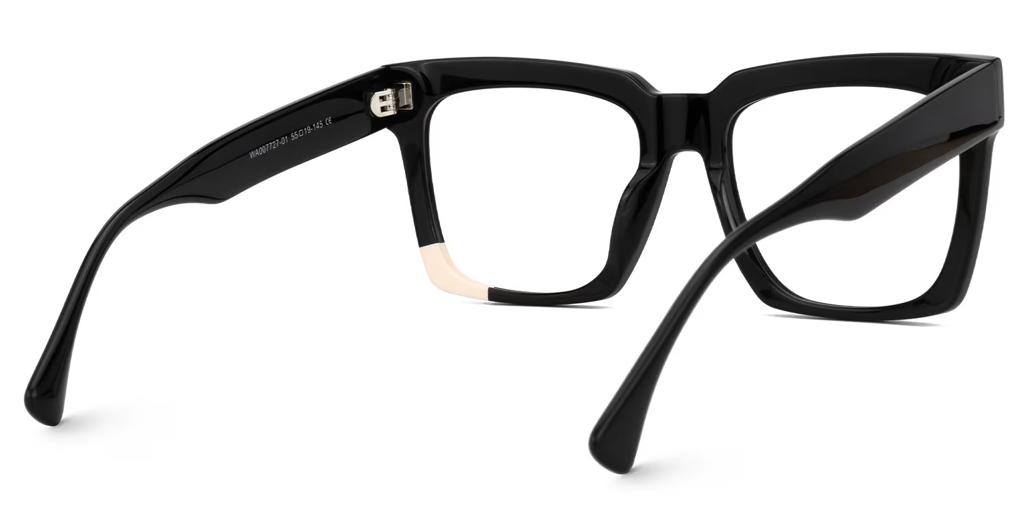 Barrios Square Black Glasses | ZEELOOL UK4