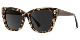 Tessia Square Brown Leopard Sunglasses2