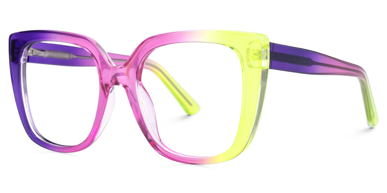 Carrero Square Eyeglasses with Bright-Multicolor Frame1