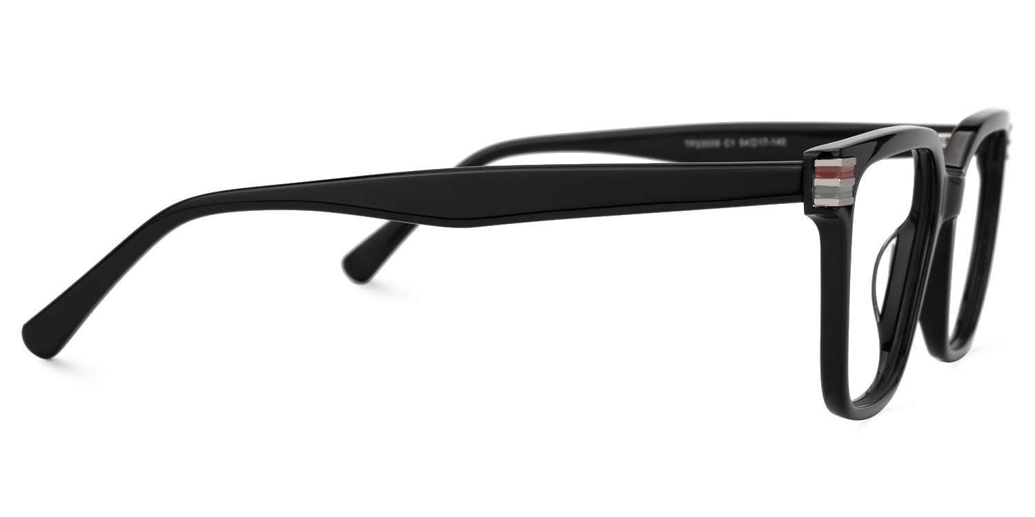 Rucker Rectangle Black Glasses2