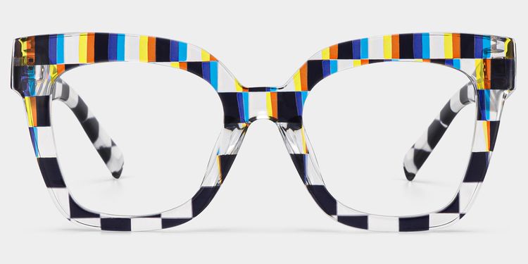 Malcolm Square Multicolor Geek Chic Glasses