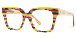 Sammi Square Yellow Red Glasses3