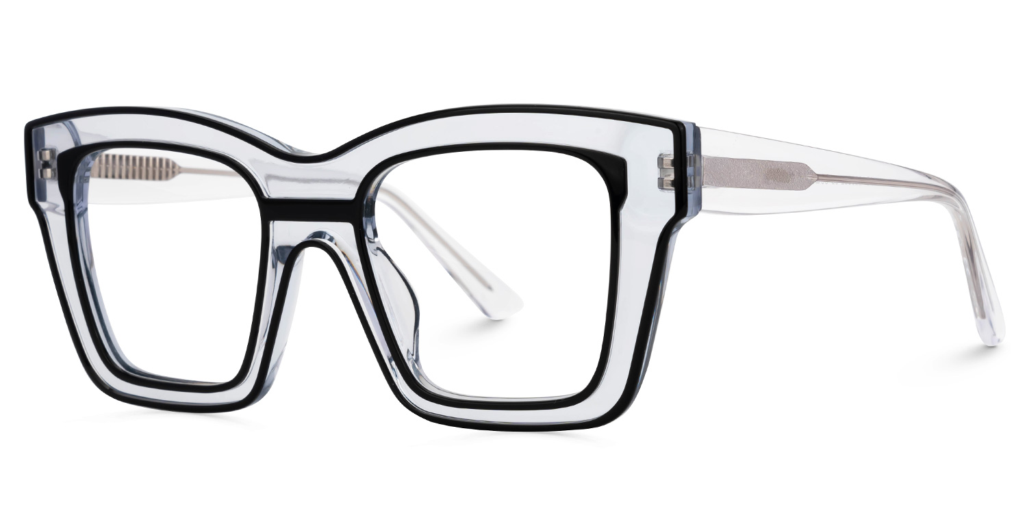 Legette Designer Eyeglasses in Square Black Frame1