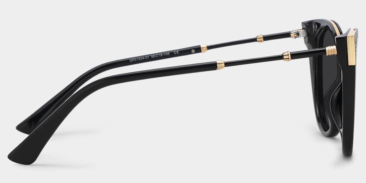 Dalton Cat Eye Black Sunglasses | ZEELOOL UK3