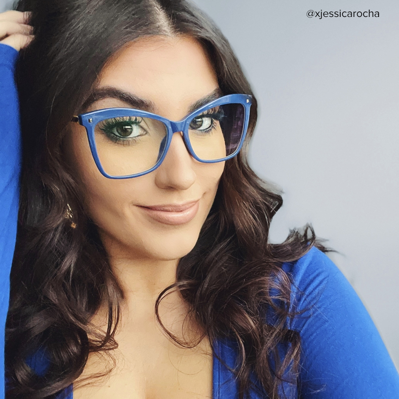 Isaebella Butterfly Blue Frame Glasses | ZEELOOL UK6