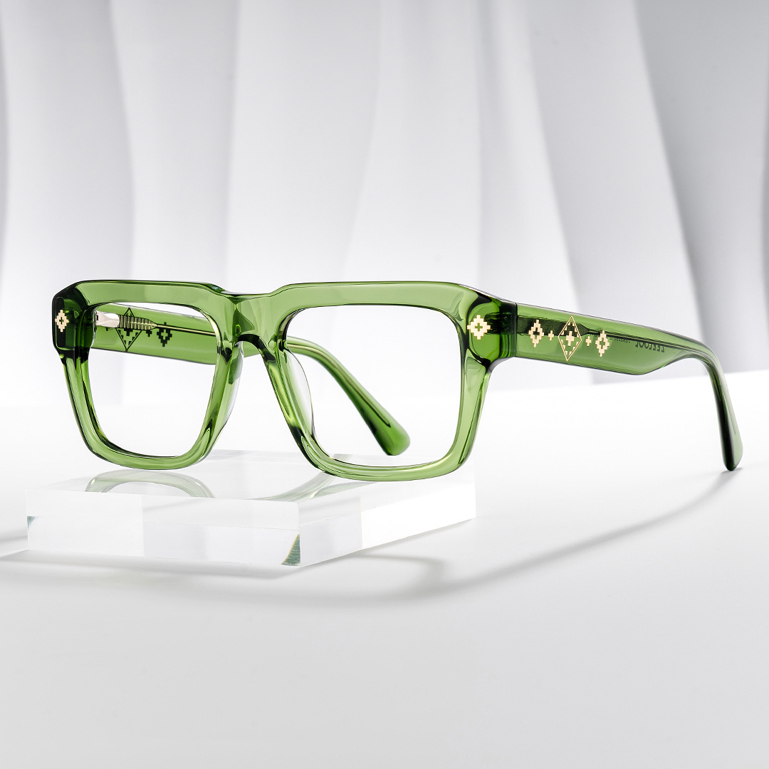 Ramdass Rectangle Green Glasses0