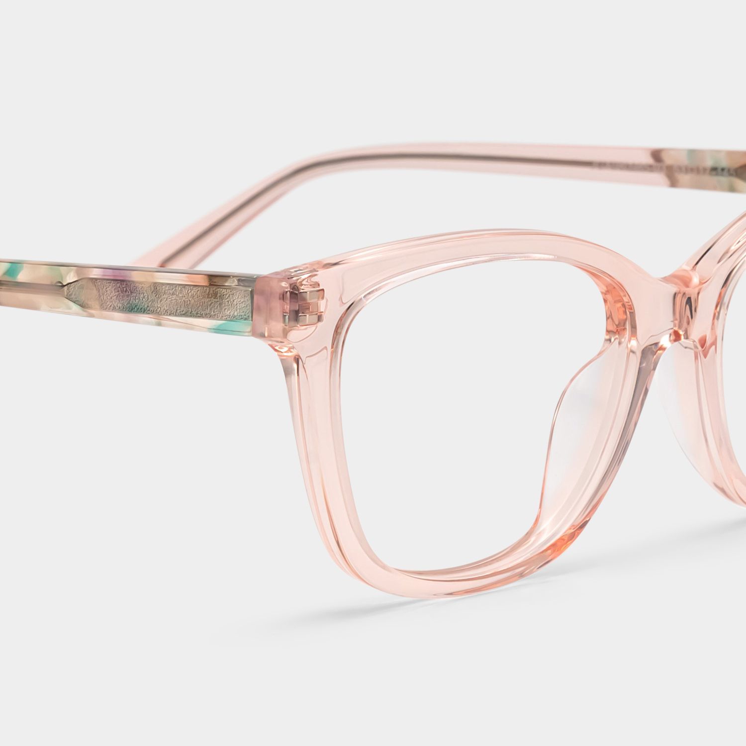 Cassia Pink Jentle Garden Rectangle Acetate Glasses | ZEELOOL5