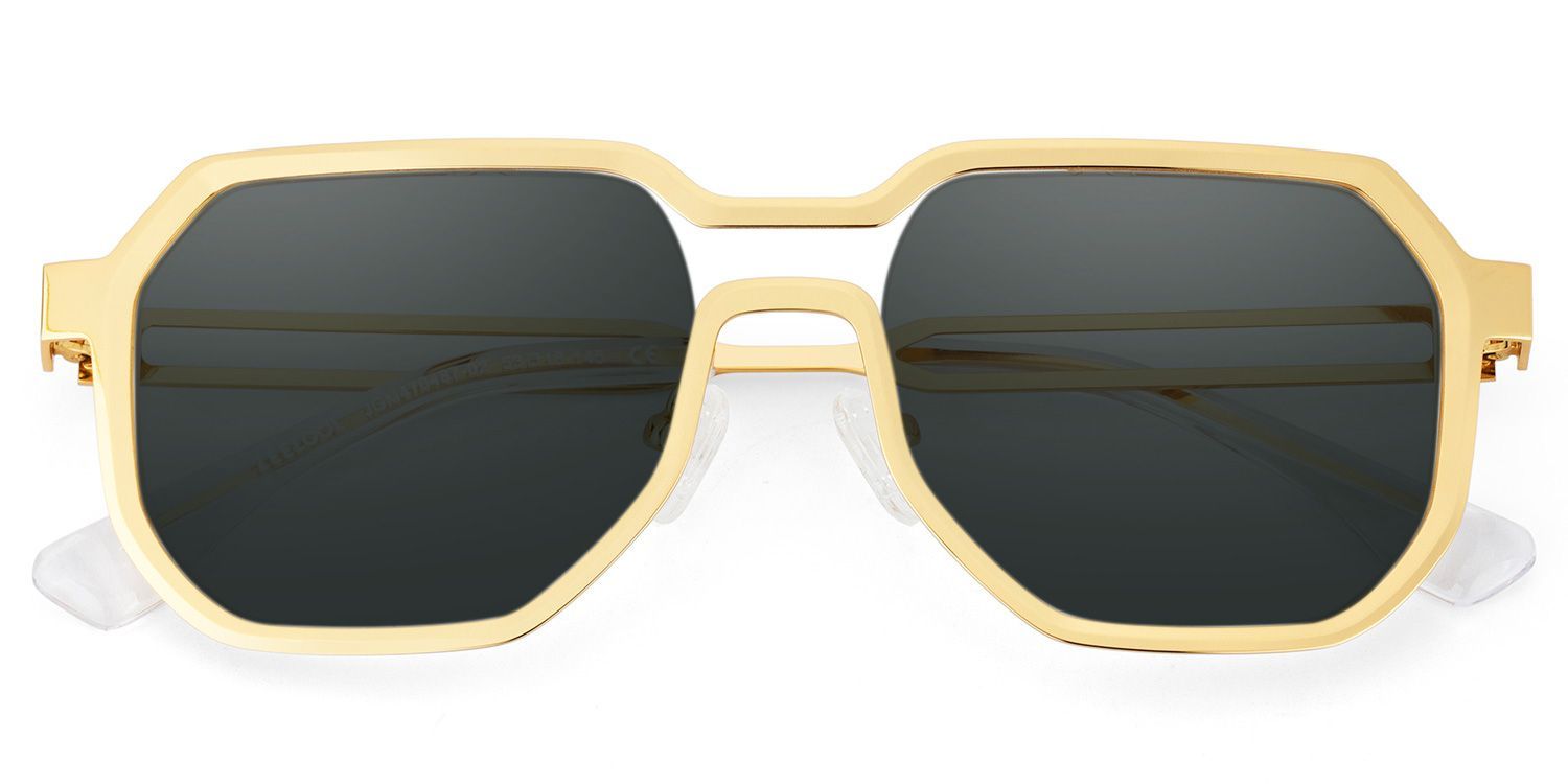 Men's Geometric Sunglasses in Metal Color2