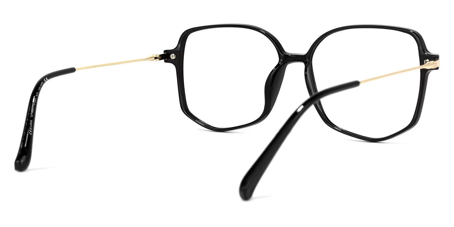 Payton Geometric Black Frame Glasses | ZEELOOL UK4
