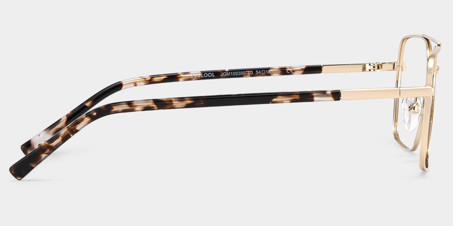 Iris Light Gold Frame Glasses with Aviator Frame Online | ZEELOOL UK5