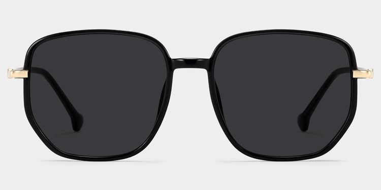 Joana Black Geometric Sunglasses