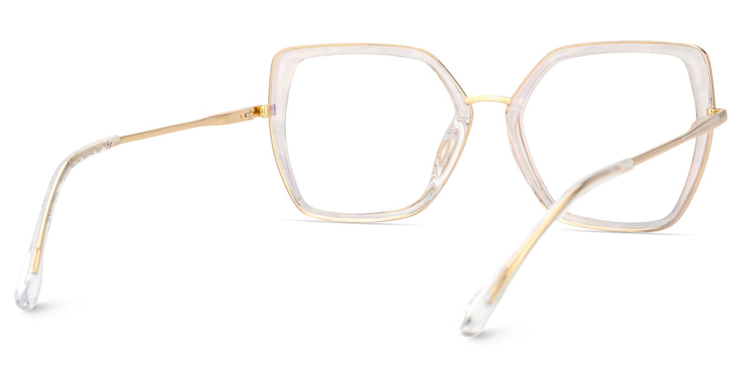 Hexagon Frame Specs With Purple Floral5