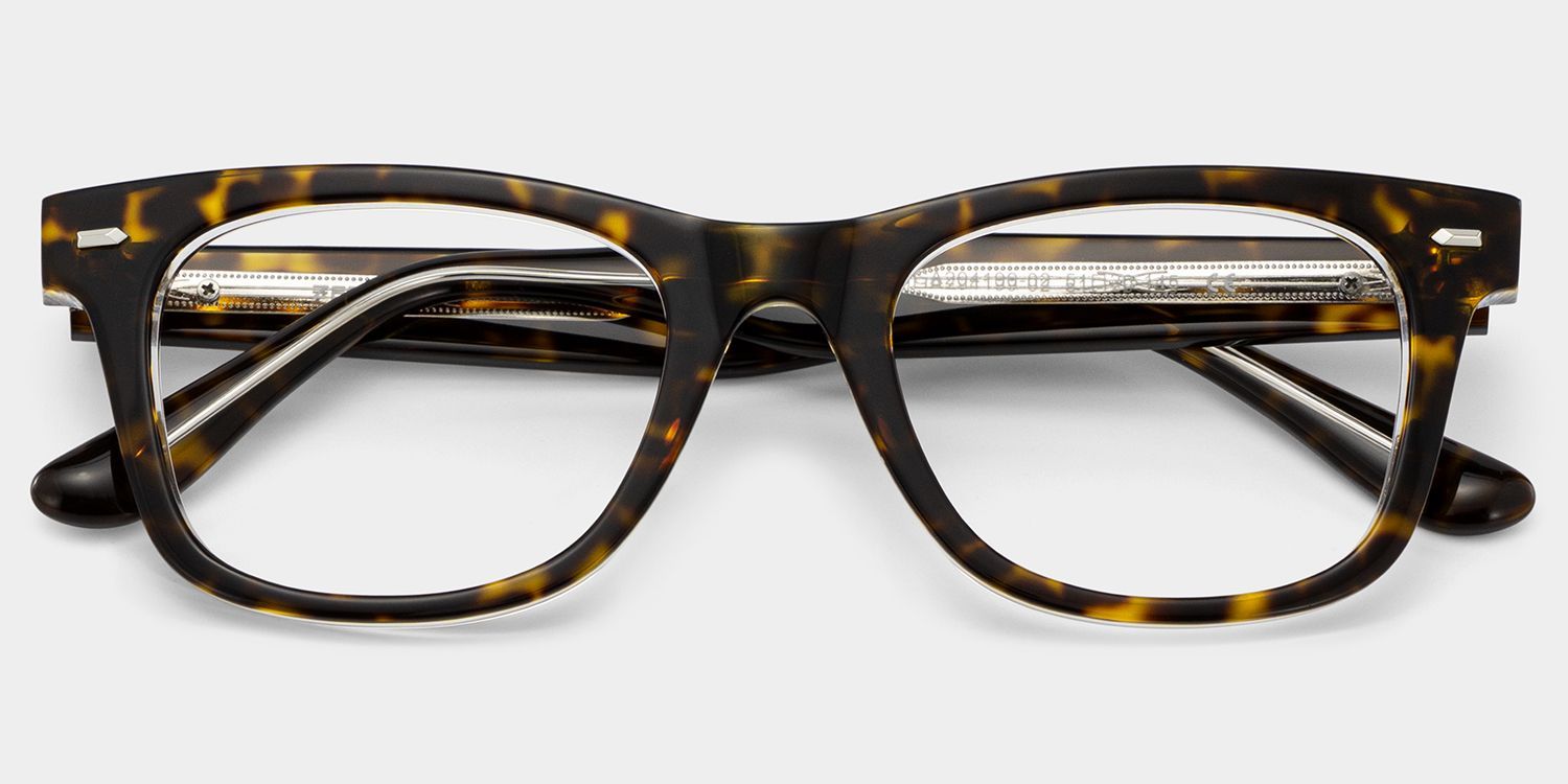 Robert Rectangle Tortoise Frame Glasses | ZEELOOL2